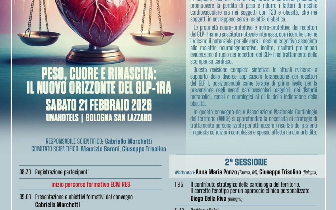 PESO CUORE E RINASCITA: IL NUOVO ORIZZONTE DEL GLP-1RA                                             21 FEBBRAIO 2026